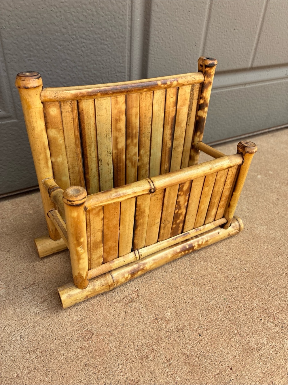 MCM Bamboo letter holder mail holder desk organizer